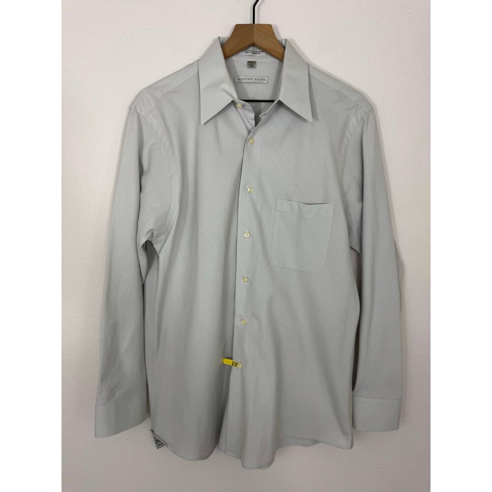 Geoffrey Beene Wrinkle Free Gray Dress Shirt 16 32/33